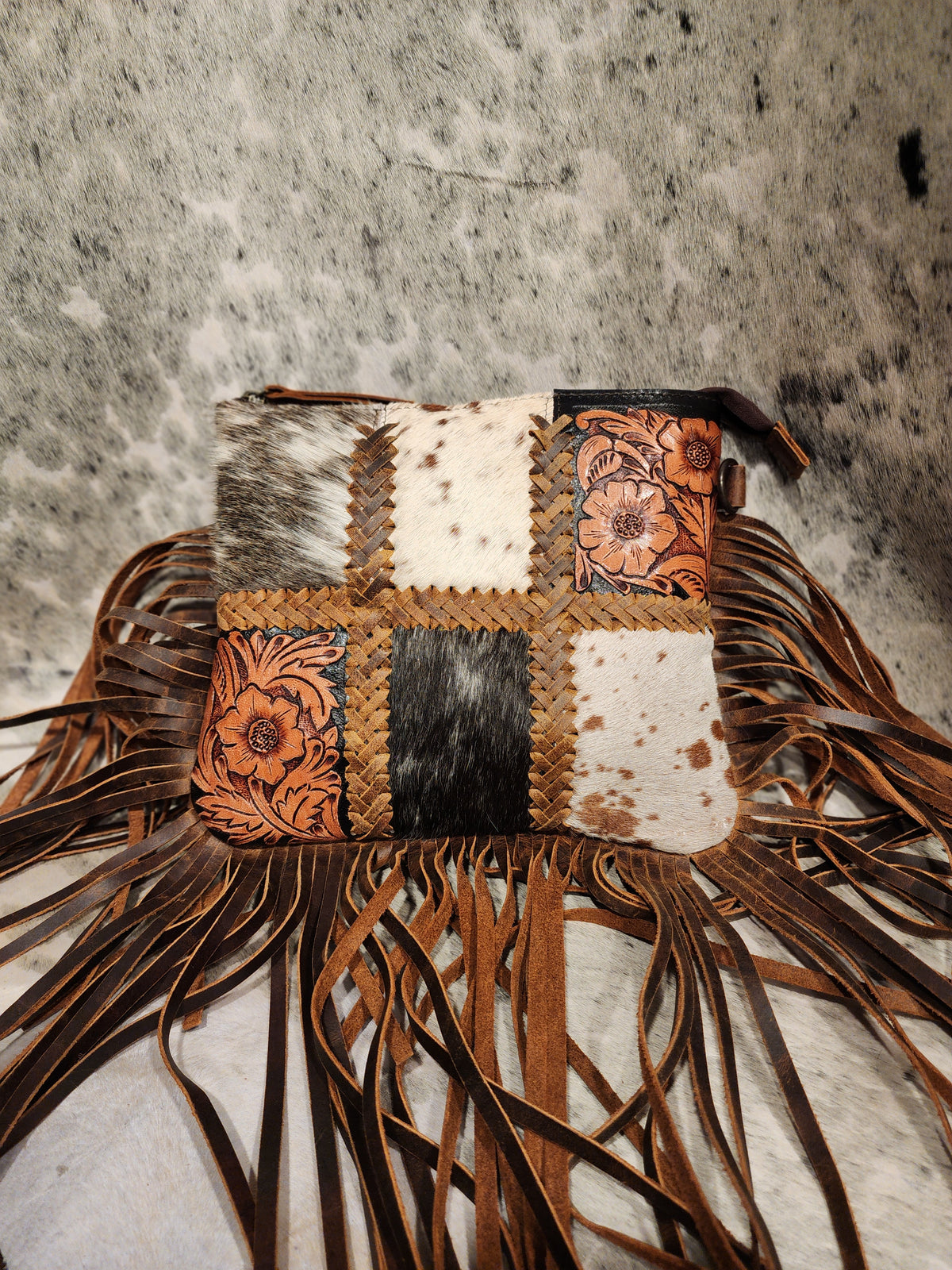 Cowhide Patch and Fringe