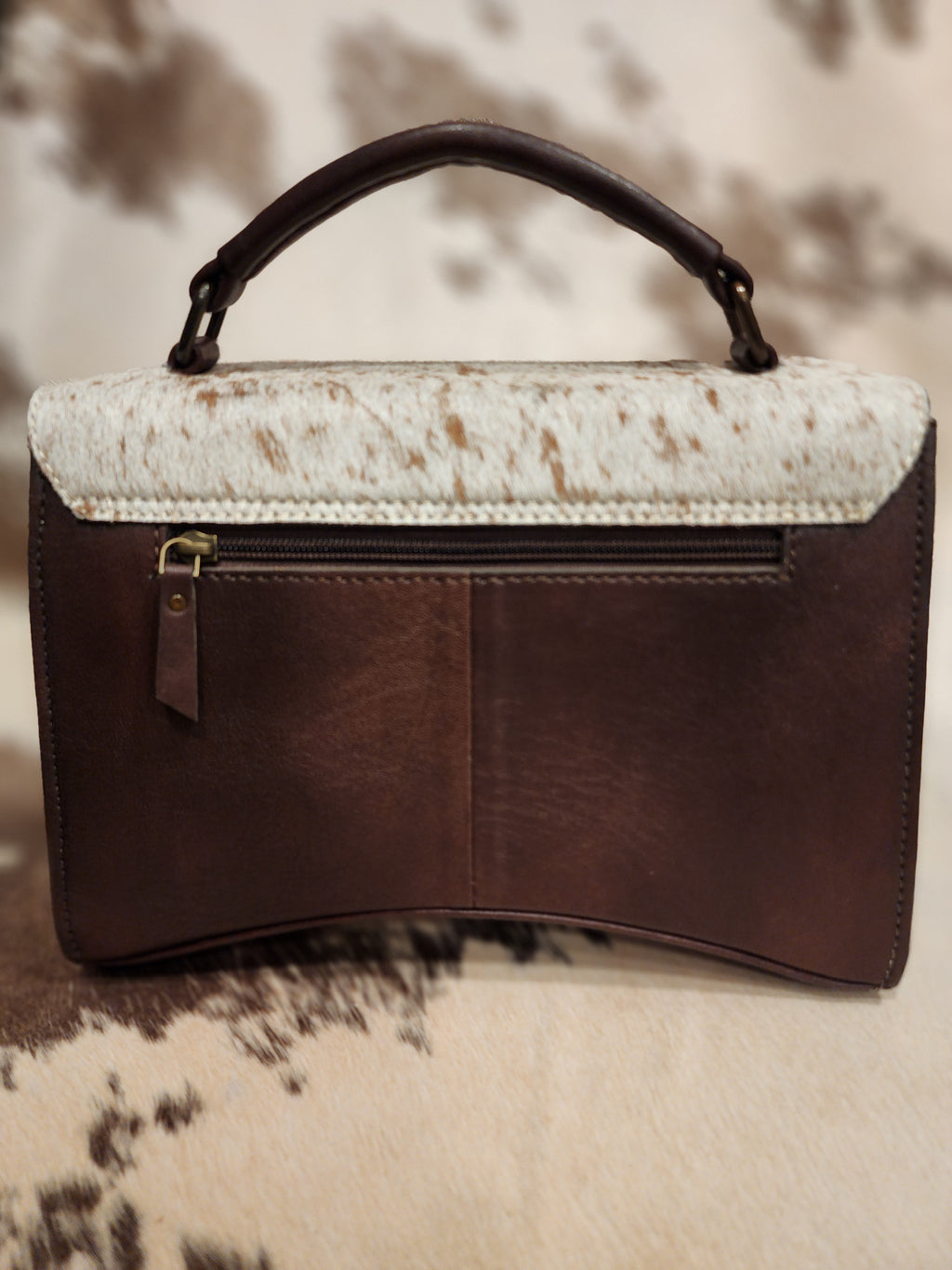 Cowhide + Tack Flip Purse