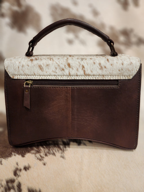 Cowhide + Tack Flip Purse