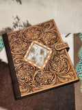 Tooled + Cowhide Book Cover
