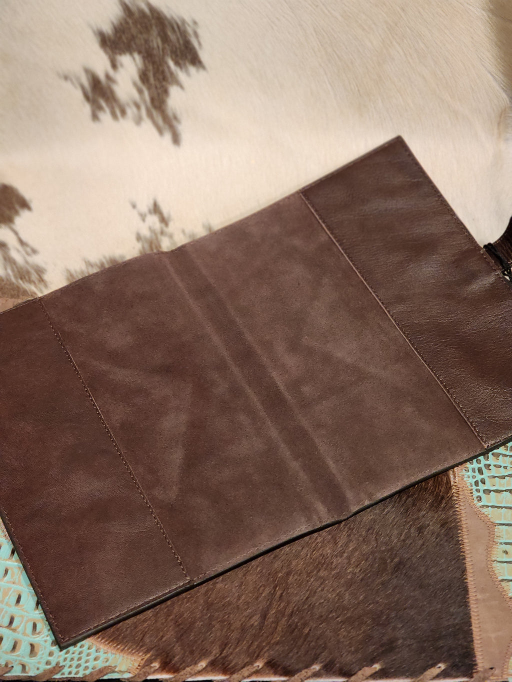 Tooled + Cowhide Book Cover