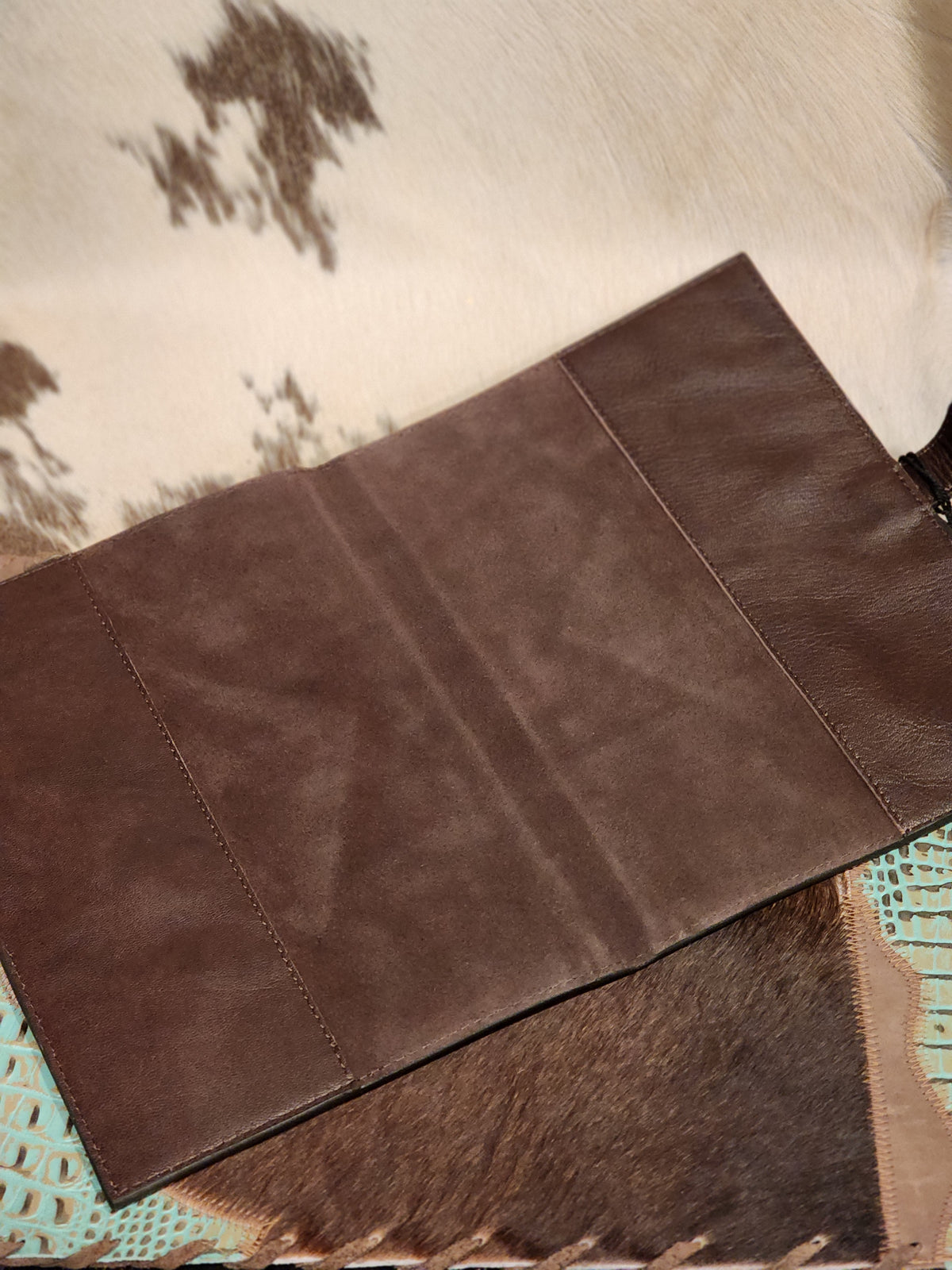 Tooled + Cowhide Book Cover