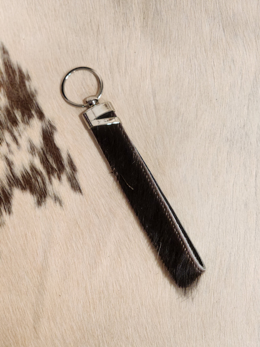 Cowhide Keychain Wristlet