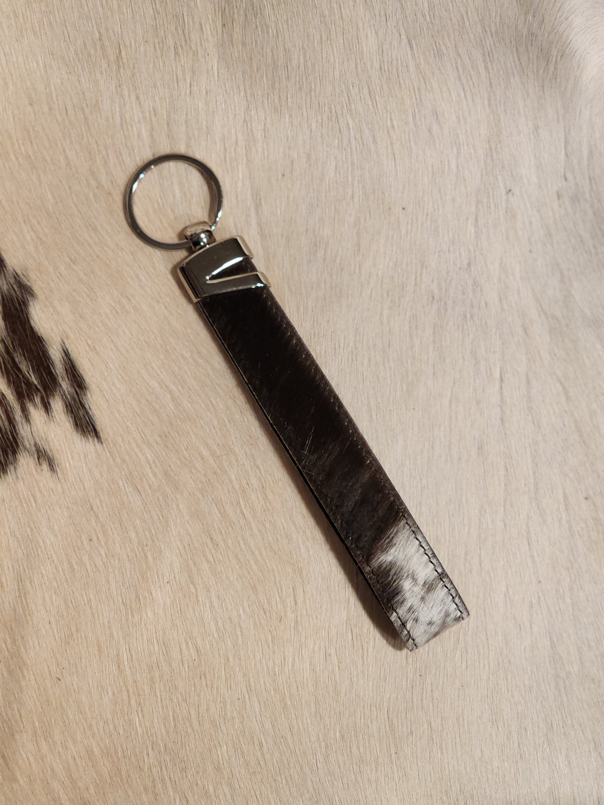 Cowhide Keychain Wristlet