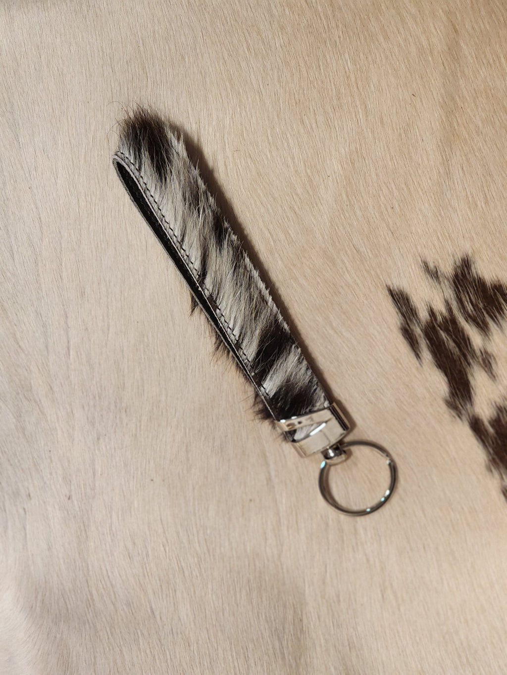 Cowhide Keychain Wristlet
