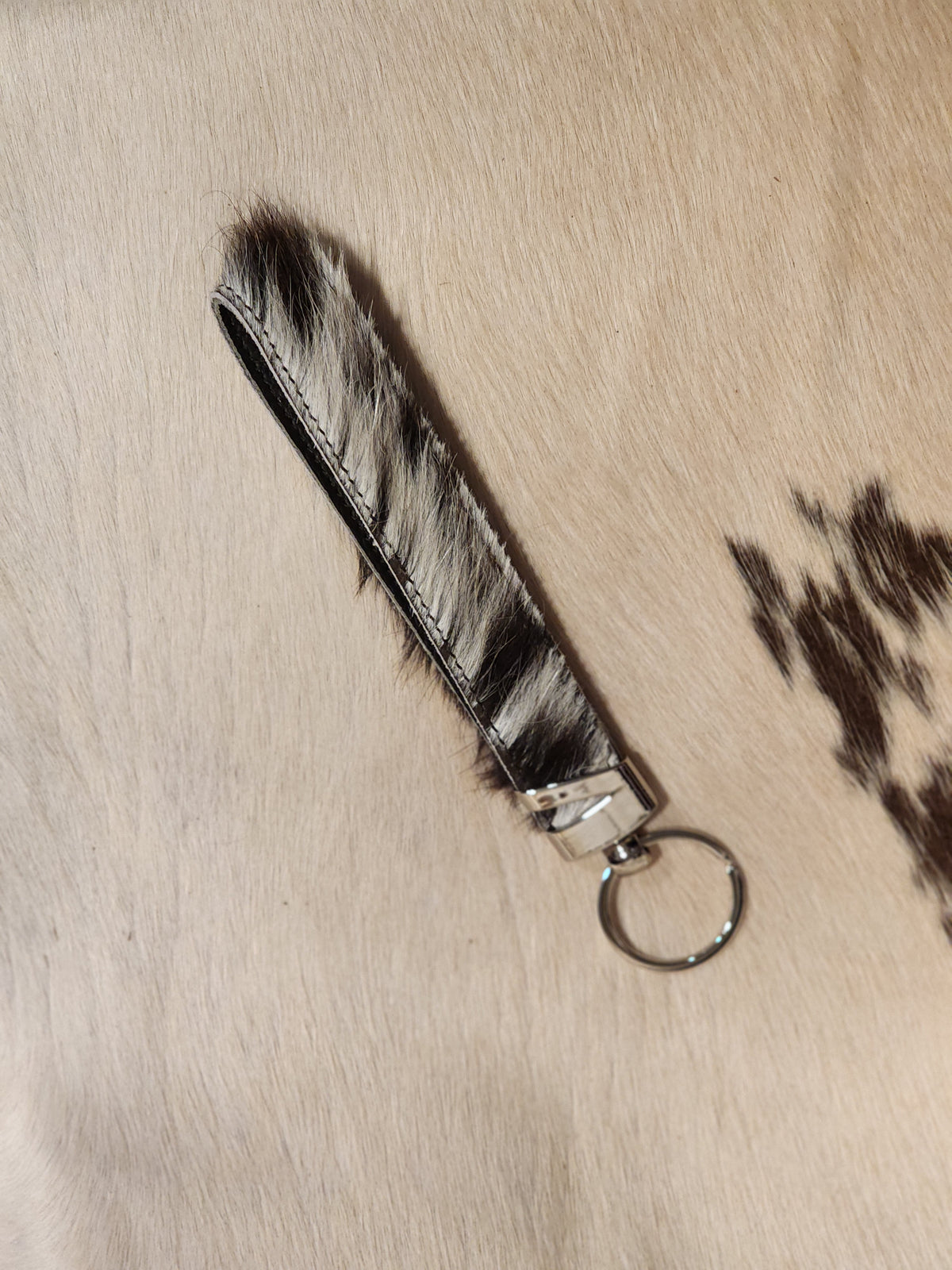 Cowhide Keychain Wristlet