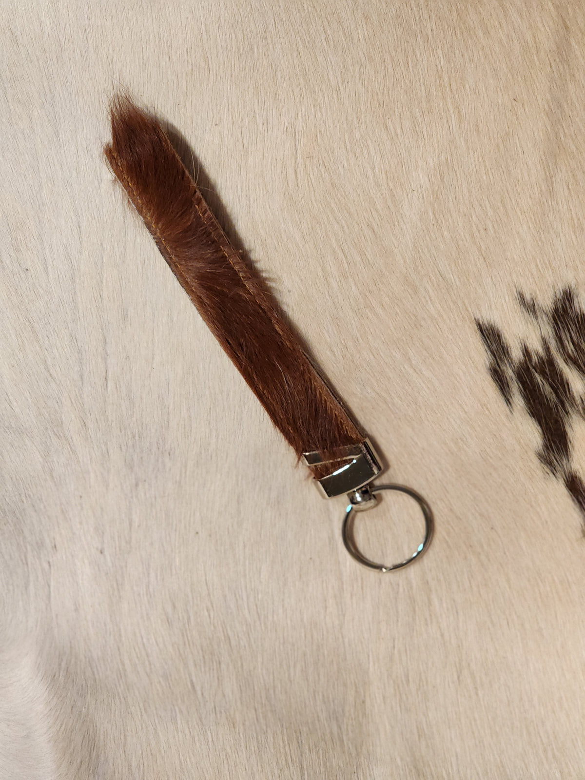 Cowhide Keychain Wristlet