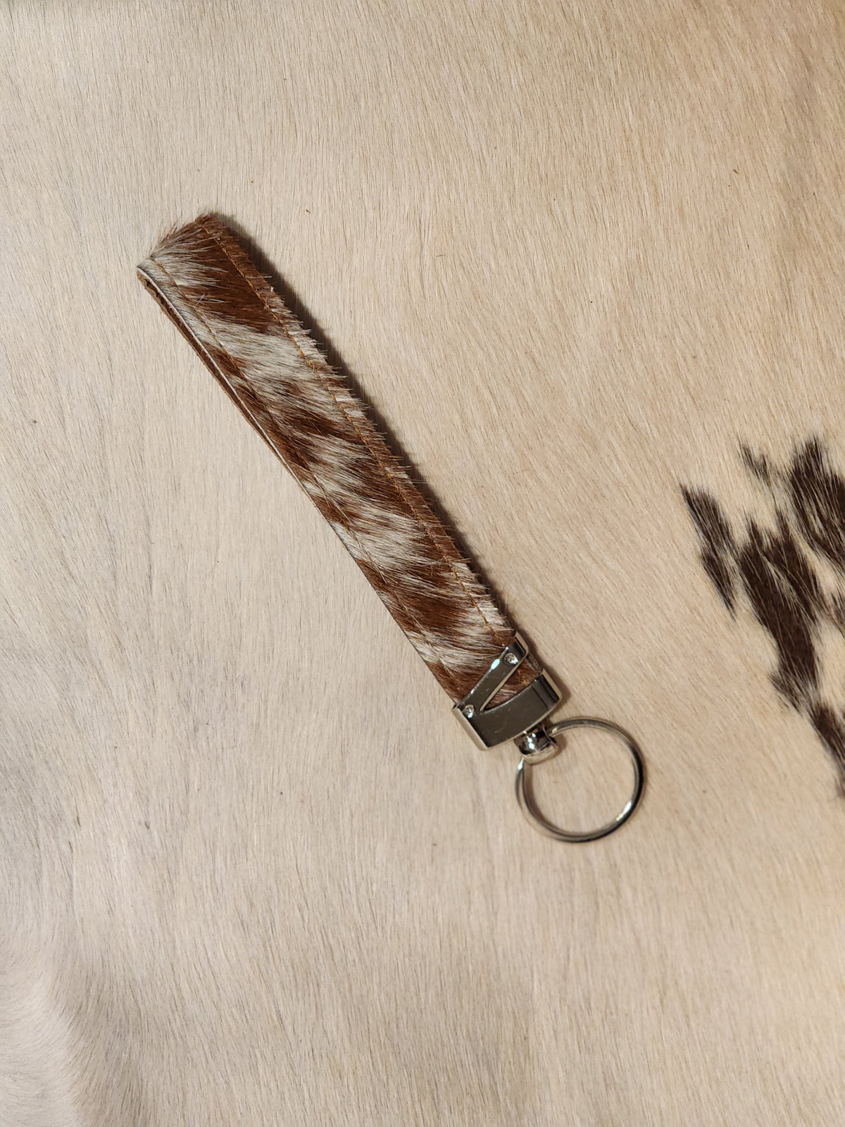 Cowhide Keychain Wristlet
