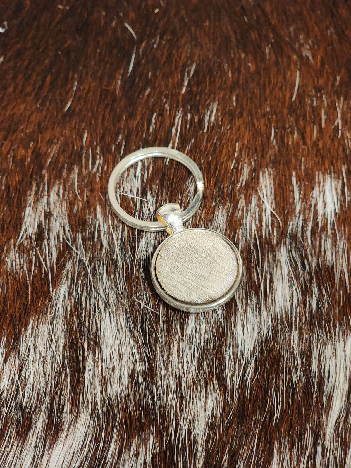 Small Skull Cowhide Keychain
