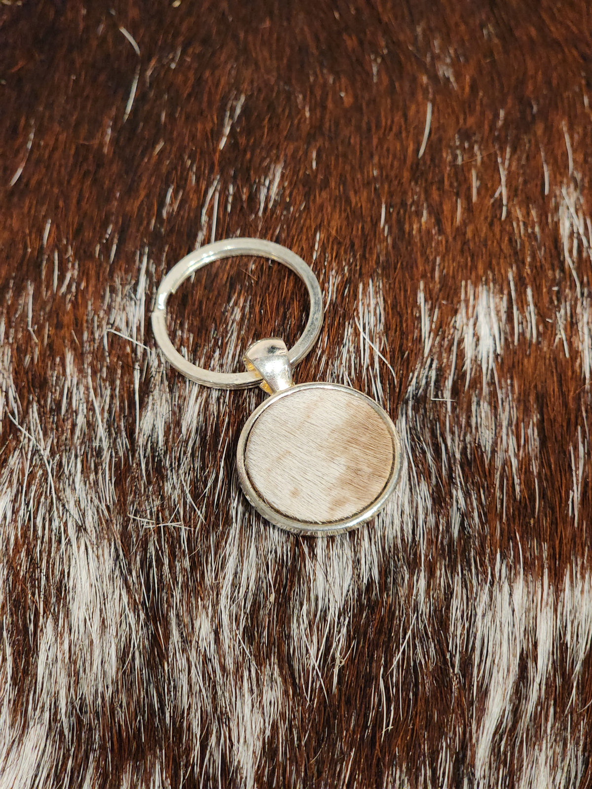 Small Skull Cowhide Keychain