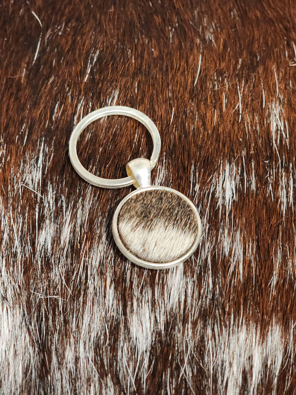 Small Skull Cowhide Keychain