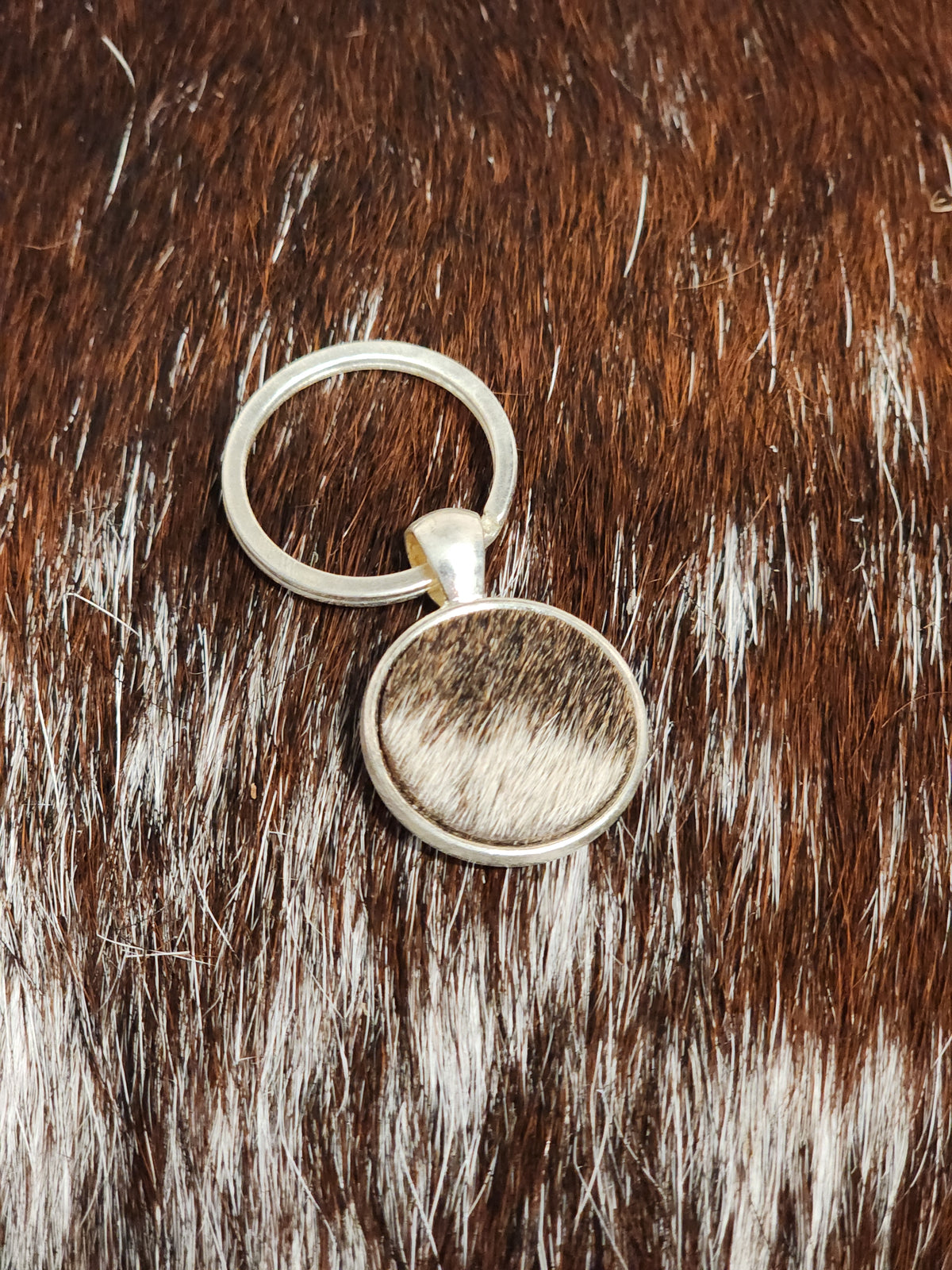 Small Skull Cowhide Keychain