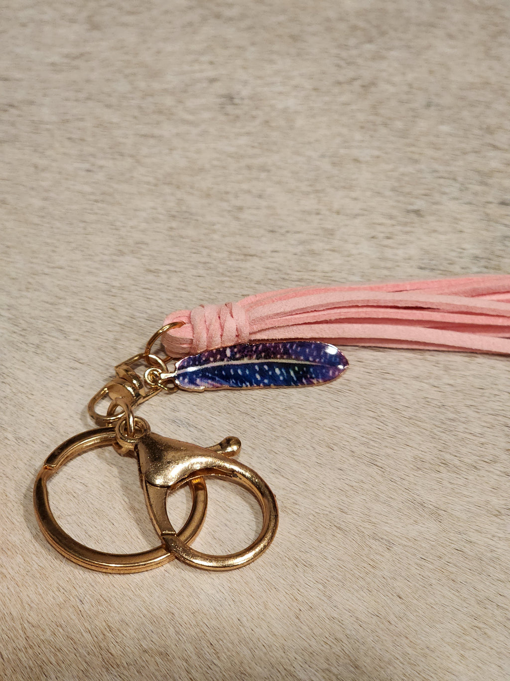 Keychain Long Tassel + Feather
