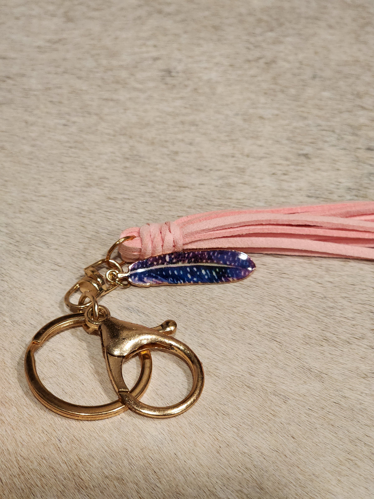 Keychain Long Tassel + Feather