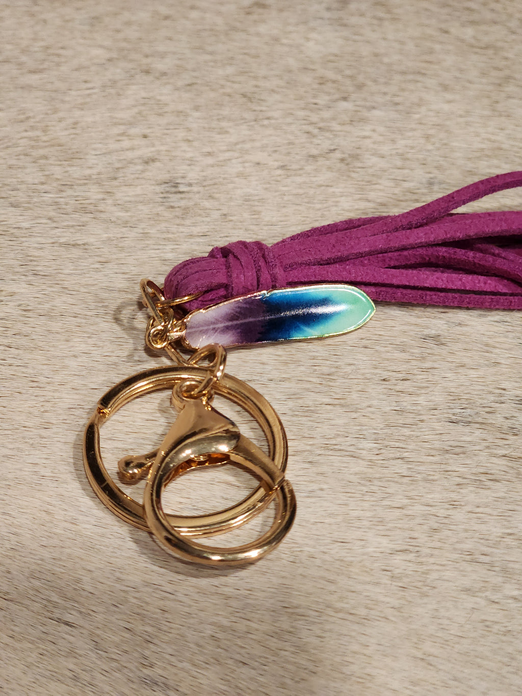 Keychain Long Tassel + Feather