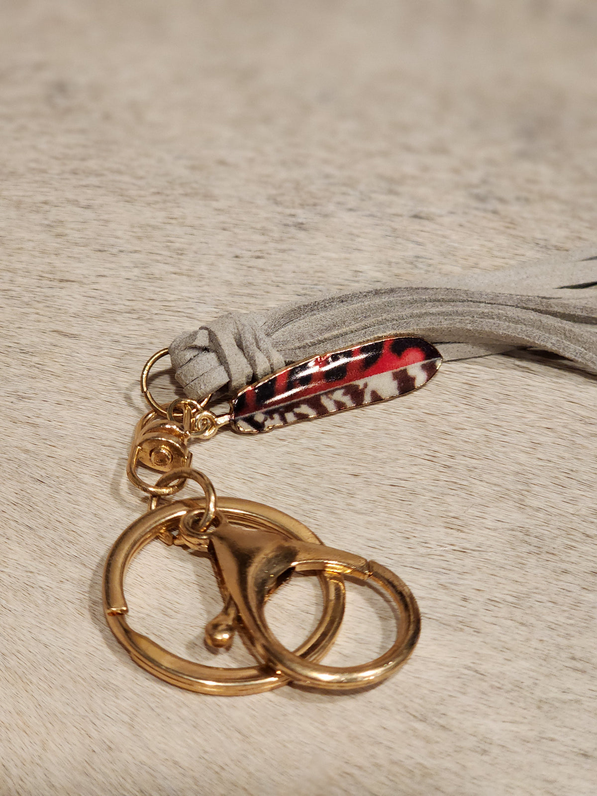 Keychain Long Tassel + Feather