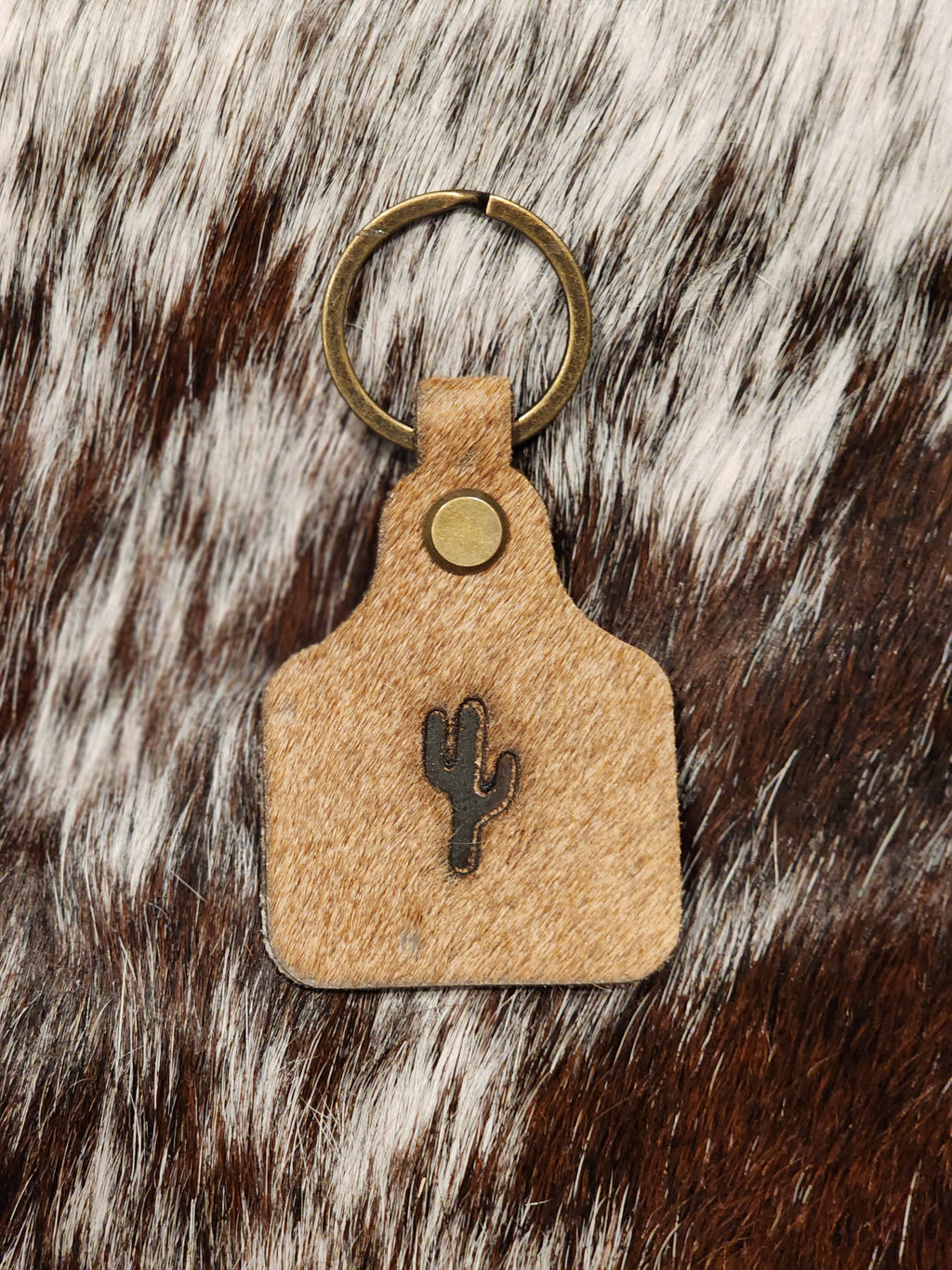 Cowhide keychain - Iron Branded