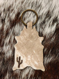 Cowhide keychain - Iron Branded