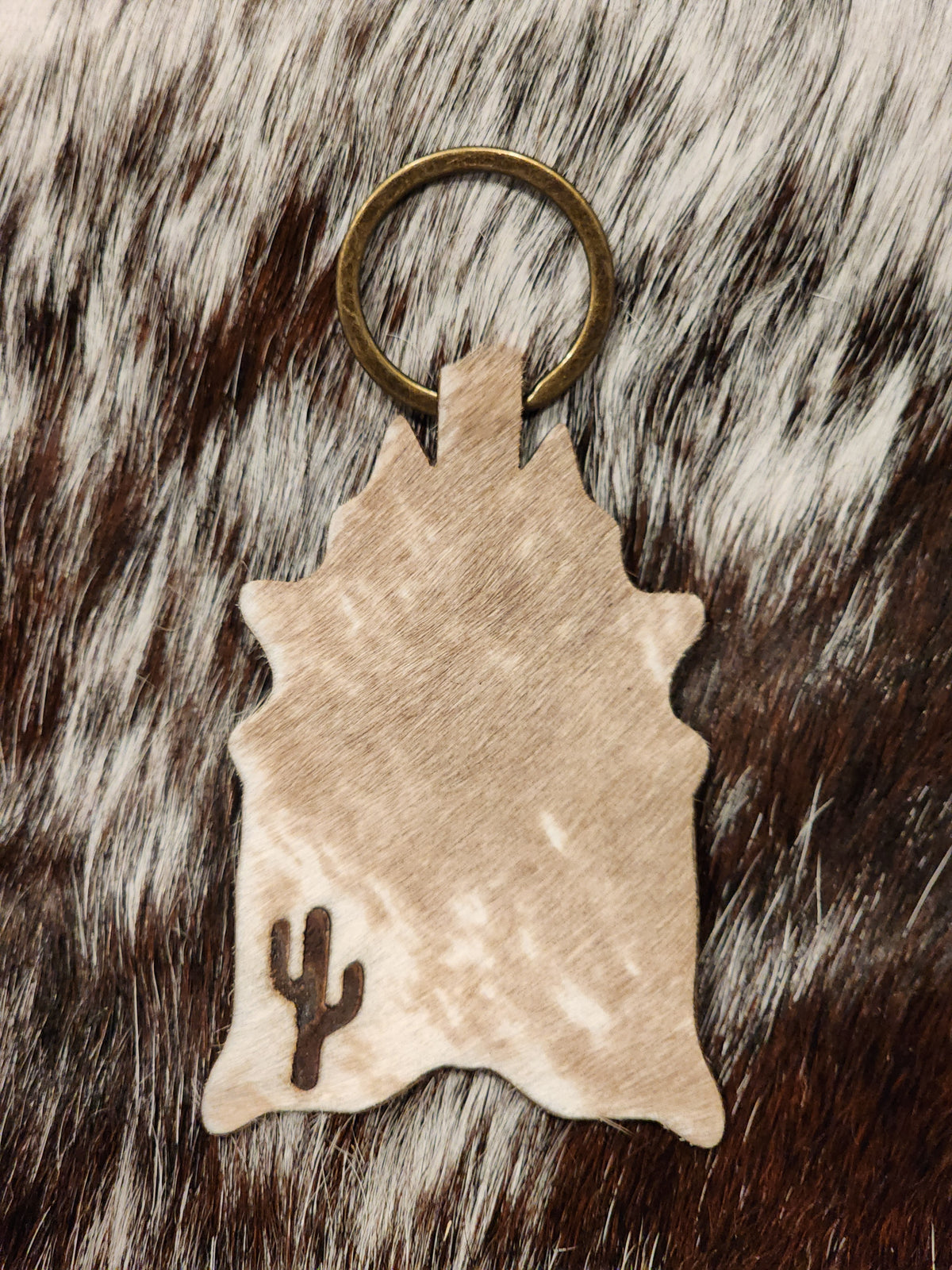 Cowhide keychain - Iron Branded