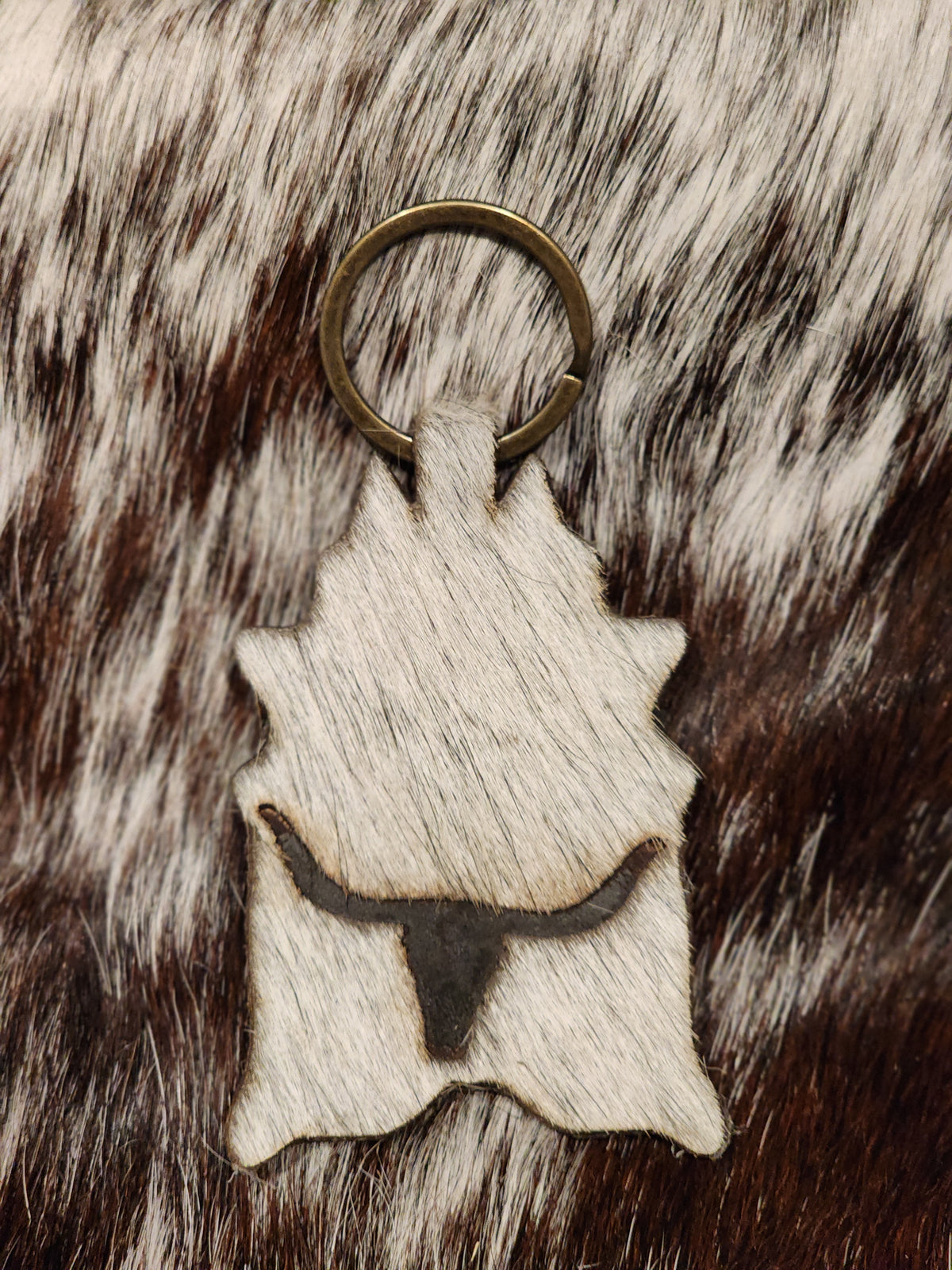 Cowhide keychain - Iron Branded