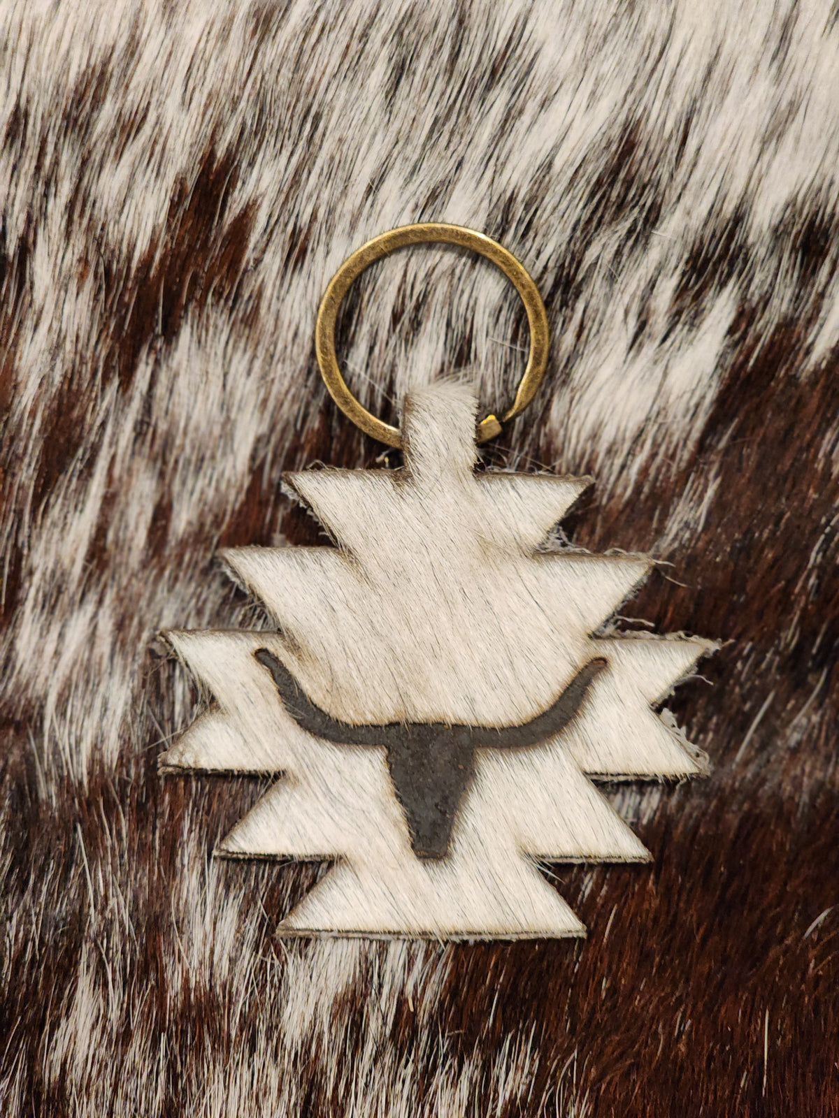 Cowhide keychain - Iron Branded