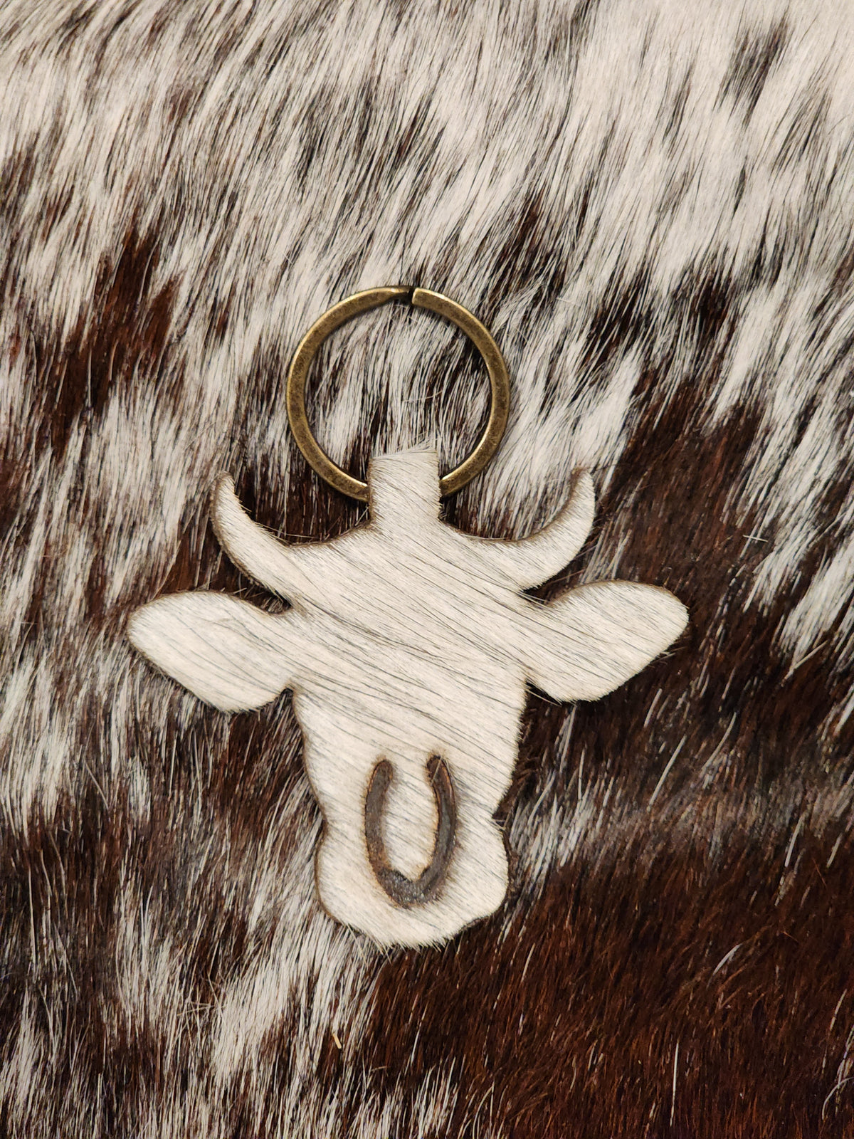 Cowhide keychain - Iron Branded