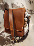 Oiled Leather Flip Top Crossbody