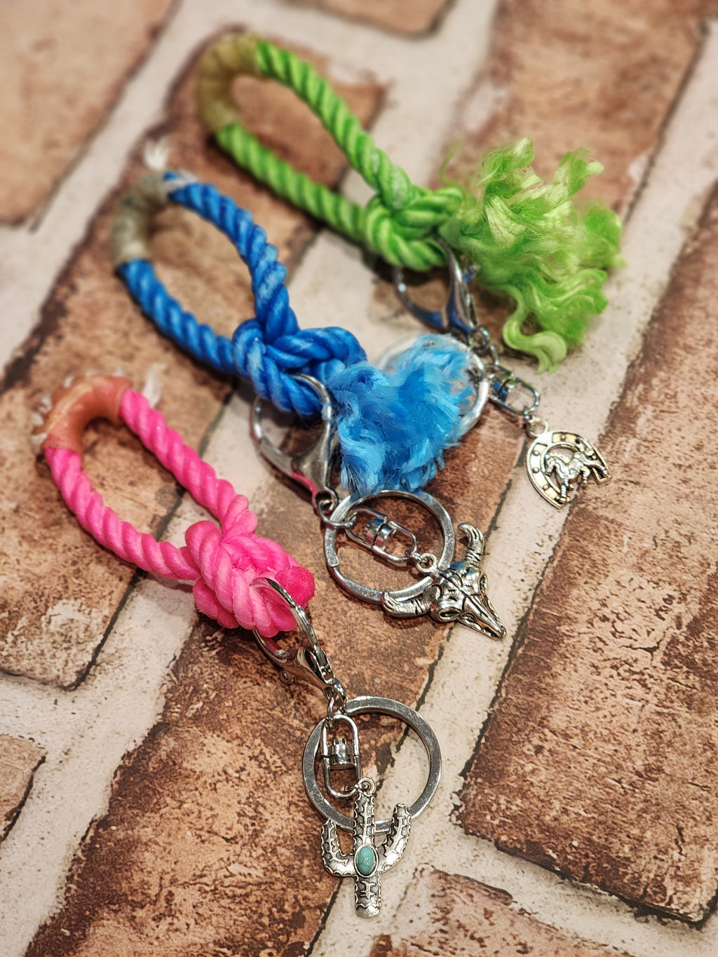 Lariat Rope Keychain + Charm