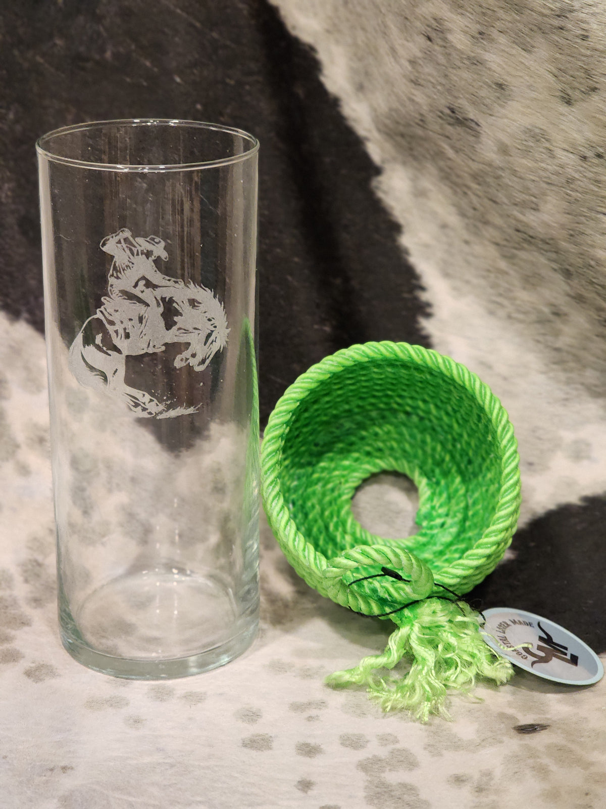 Lariat Rope + Engraved Vase